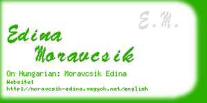 edina moravcsik business card